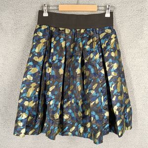 Banana Women's EU 38/ US 8 Skirt Pleated A-Line Metallic Party Cocktail Occasion